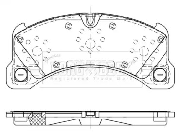 BORG & BECK bbp2525 -  Комплект тормозных колодок, дисковый тормоз